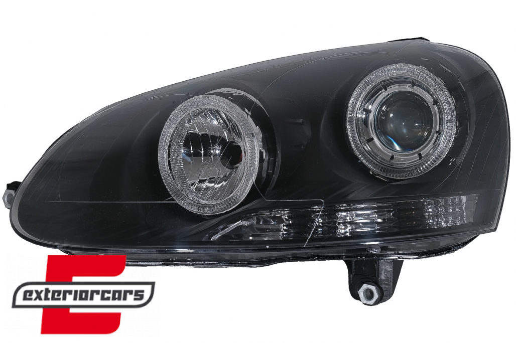Prednja svjetla Angel Eyes (crna) / Volkswagen Golf 5 (2003-2008) - Slika 4