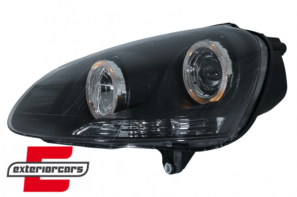Prednja svjetla Angel Eyes (crna) / Volkswagen Golf 5 (2003-2008) - Slika 6
