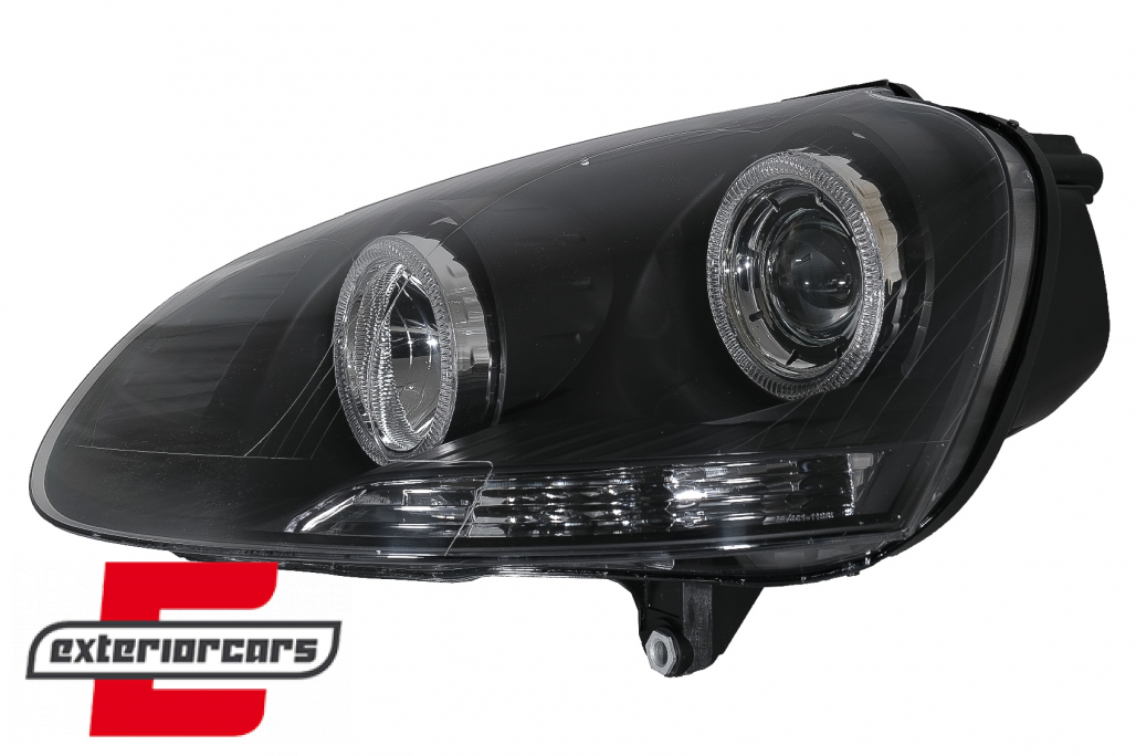 Prednja svjetla Angel Eyes (crna) / Volkswagen Golf 5 (2003-2008) - Slika 9