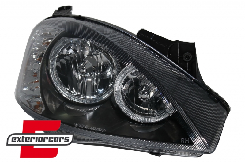 Prednja svjetla Angel Eyes (crna) / Opel Corsa C (2000-2006) - Slika 4