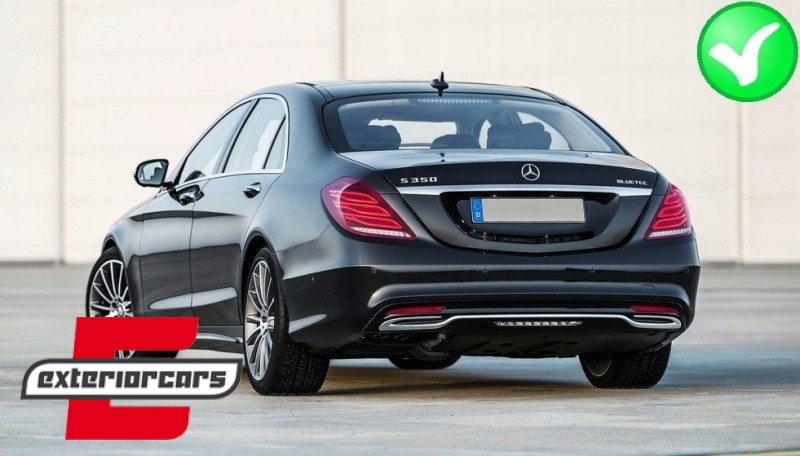 Difuzor zraka & nastavci auspuha S63 AMG dizajn / Mercedes S-klasa W222 Sport Line paket (2013-06.2017) - Slika 12