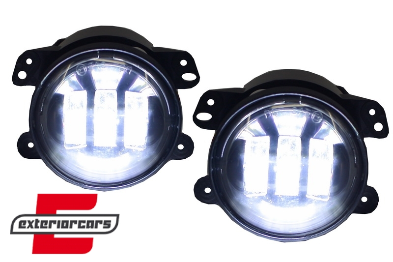 Full LED svjetla za maglu (maglenke) (4 inch) / JEEP Wrangler JK TJ LJ (2007-2017) - Slika 5