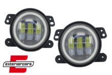 Full LED svjetla za maglu (maglenke) Angel Eyes (4 inch) / JEEP Wrangler JK TJ LJ (2007-2017)