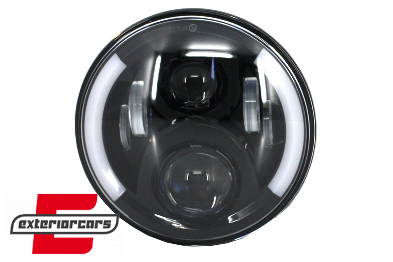 CREE LED prednji farovi (crna) (7 Inch) / Jeep Wrangler JK (2007-2017) Mercedes G-klasa W463 (1989-2017) Land Rover Defender - Slika 2