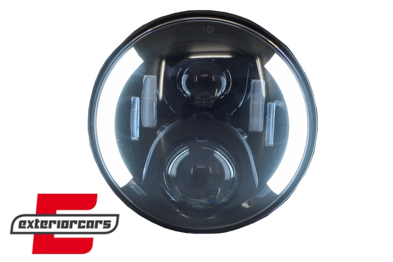 CREE LED prednji farovi (crna) (7 Inch) / Jeep Wrangler JK (2007-2017) Mercedes G-klasa W463 (1989-2017) Land Rover Defender - Slika 8