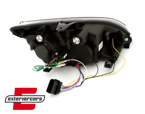 Prednja svjetla LED DayLight (crna) / Ford Focus II (2004-01.2008) - Slika 4