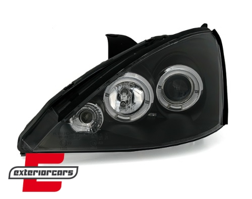 Prednja svjetla Angel Eyes (crna) / Ford Focus Facelift (11.2001-2004) - Slika 2