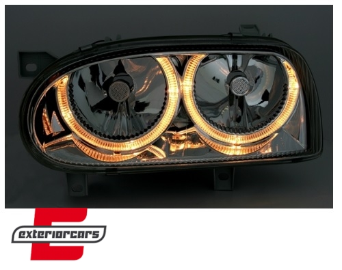 Prednja svjetla Angel Eyes (chrome) / Volkswagen Golf 3 (09.1991-08.1997) - Slika 3