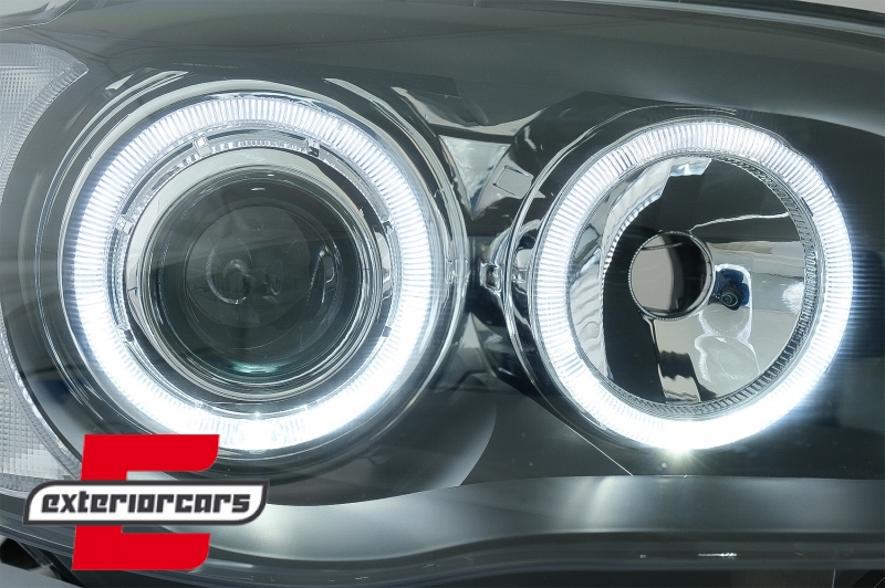Prednja svjetla Angel Eyes (crna) / BMW serije 1 E81 E82 E87 E88 (2004-2011) - Slika 4