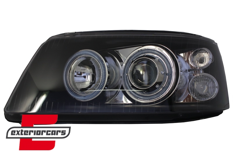 Prednja svjetla Angel Eyes (crna) / VW T5 (2003-2009) - Slika 3