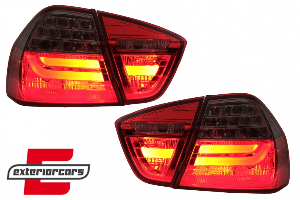 LED stražnja svjetla LCI LightBar dizajn (crvena/smoke) / BMW serije 3 E90 limuzina (2005-2008) - Slika 2