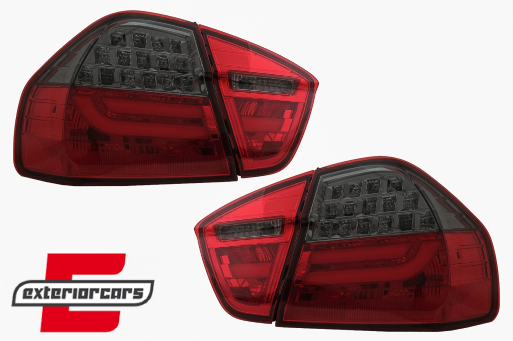 LED stražnja svjetla LCI LightBar dizajn (crvena/smoke) / BMW serije 3 E90 limuzina (2005-2008) - Slika 17