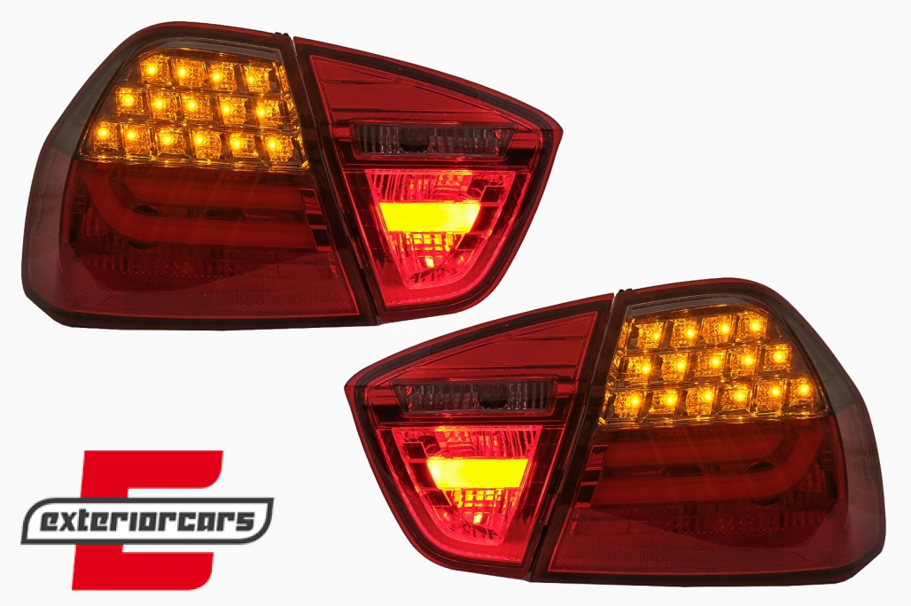 LED stražnja svjetla LCI LightBar dizajn (crvena/smoke) / BMW serije 3 E90 limuzina (2005-2008) - Slika 9
