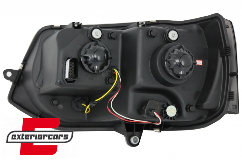 Prednja svjetla U-dizajn LED DRL Xenon look (crna) / VW T5.1 (2010-2015) - Slika 8