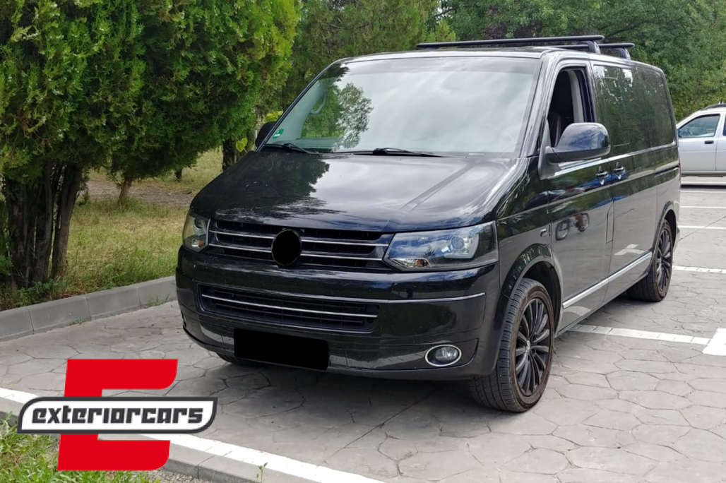 Prednja svjetla U-dizajn LED DRL Xenon look (crna) / VW T5.1 (2010-2015) - Slika 9