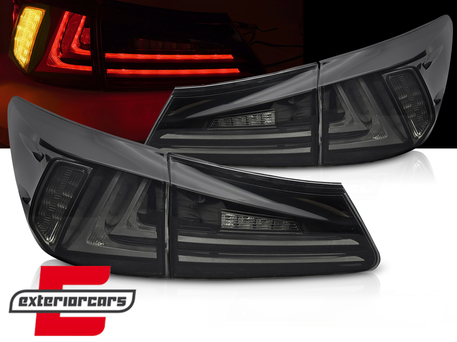 Full LED stražnja svjetla LightBar Facelift XE30 dizajn (smoke) / LEXUS IS XE20 (2006-2012)