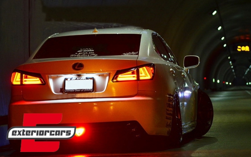 Full LED stražnja svjetla LightBar Facelift XE30 dizajn (crvena/kristal) / Lexus IS XE20 (2006-2012) - Slika 12