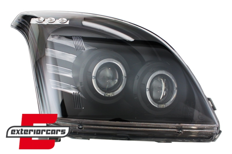 Prednja svjetla Angel Eyes (crna) / Toyota Land Cruiser FJ120 (2003-2008) - Slika 2
