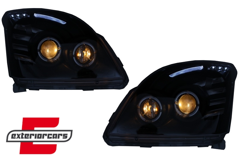 Prednja svjetla Angel Eyes (crna) / Toyota Land Cruiser FJ120 (2003-2008) - Slika 6