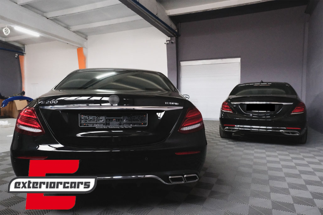 Difuzor zraka & nastavci auspuha E63 dizajn (Chrome Edition) / Mercedes E-klasa W213 S213 Standard (2016-2019) - Slika 17