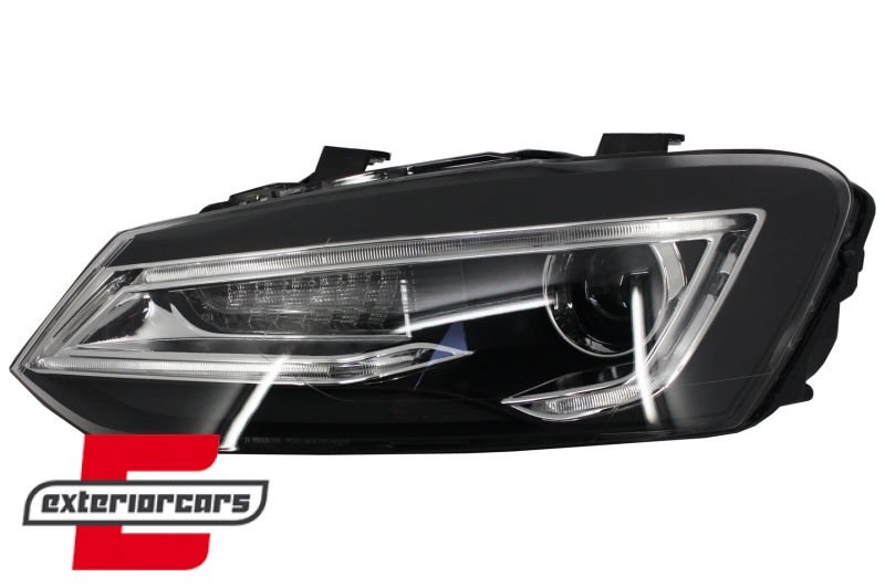 Prednja svjetla LED LightBar SEQ žmigavci (crna) / VW Polo 6R 6C (2009-2017) - Slika 3