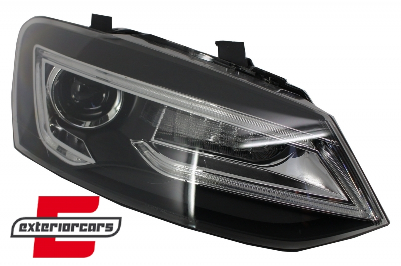 Prednja svjetla LED LightBar SEQ žmigavci (crna) / VW Polo 6R 6C (2009-2017) - Slika 4