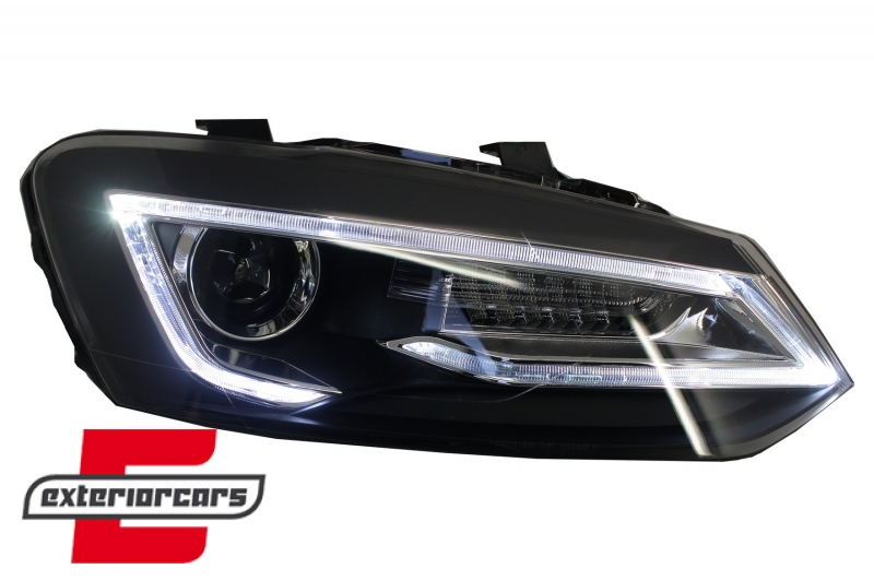 Prednja svjetla LED LightBar SEQ žmigavci (crna) / VW Polo 6R 6C (2009-2017) - Slika 6