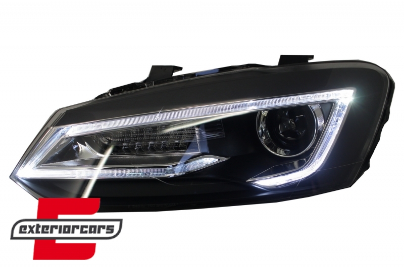 Prednja svjetla LED LightBar SEQ žmigavci (crna) / VW Polo 6R 6C (2009-2017) - Slika 7