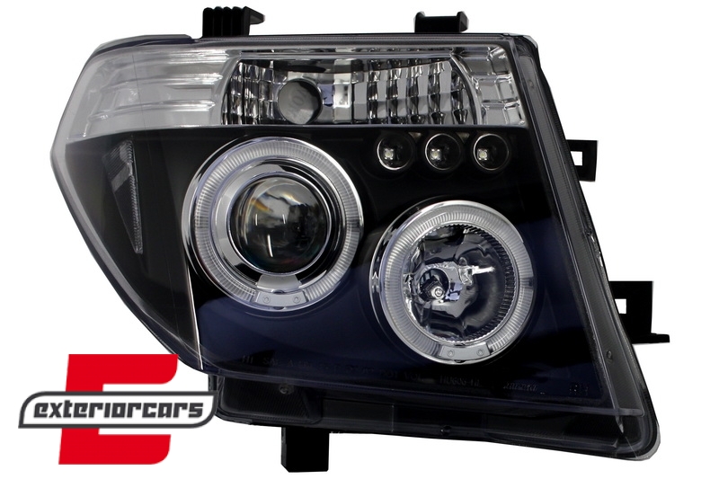 Prednja svjetla Angel Eyes (crna) / Nissan Navara D40 (2004-2009) Nissan Pathfinder R51 (2005-2008) - Slika 2