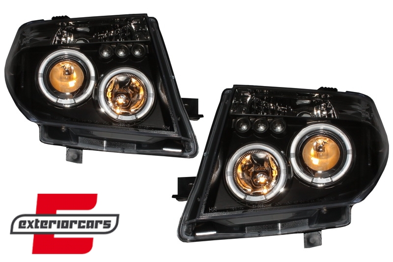Prednja svjetla Angel Eyes (crna) / Nissan Navara D40 (2004-2009) Nissan Pathfinder R51 (2005-2008) - Slika 5