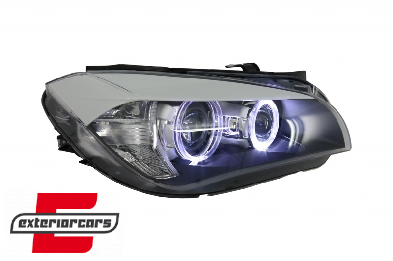 Prednja svjetla LED Angel Eyes Xenon look (crna) / BMW X1 E84 (2009-2012) - Slika 6