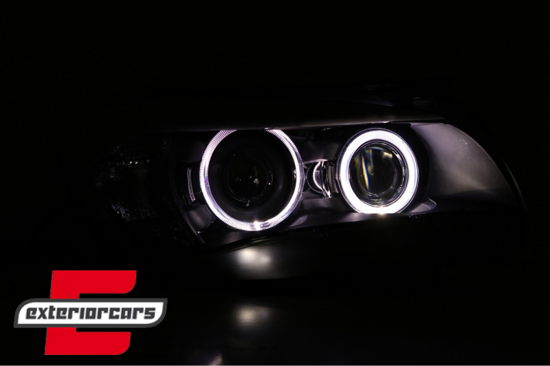 Prednja svjetla LED Angel Eyes Xenon look (crna) / BMW X1 E84 (2009-2012) - Slika 8