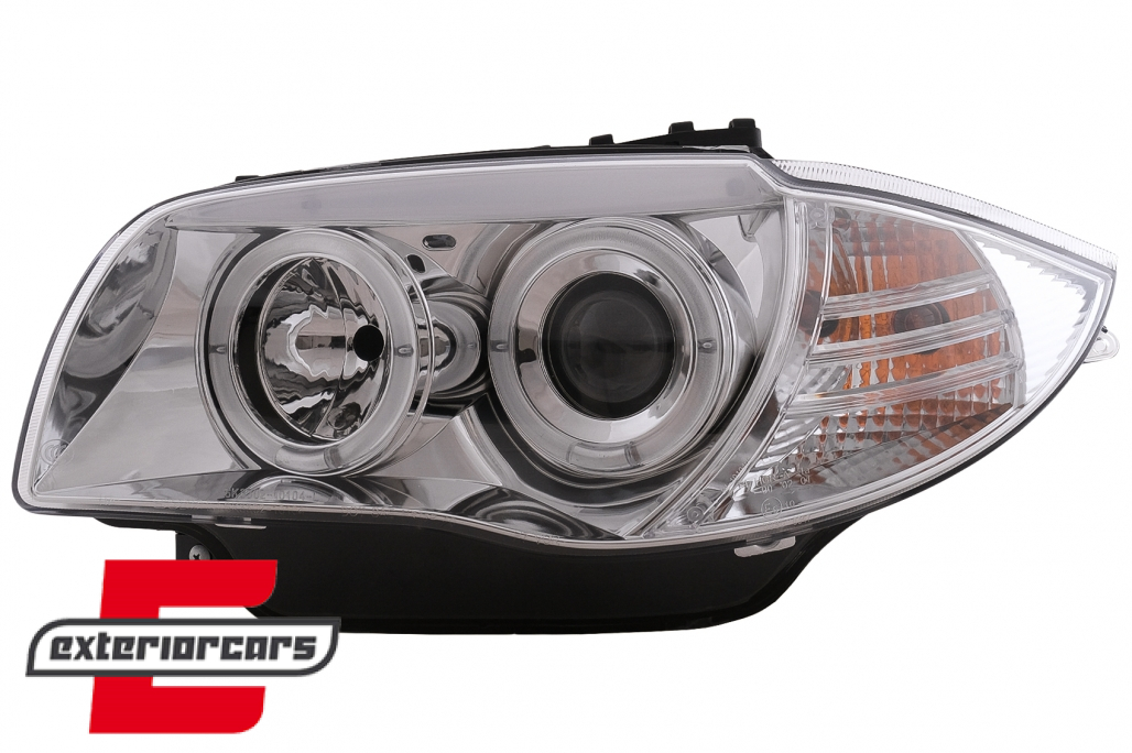Prednja svjetla Angel Eyes (chrome) / BMW serije 1 E81 E82 E87 E88 (2004-2011) - Slika 3