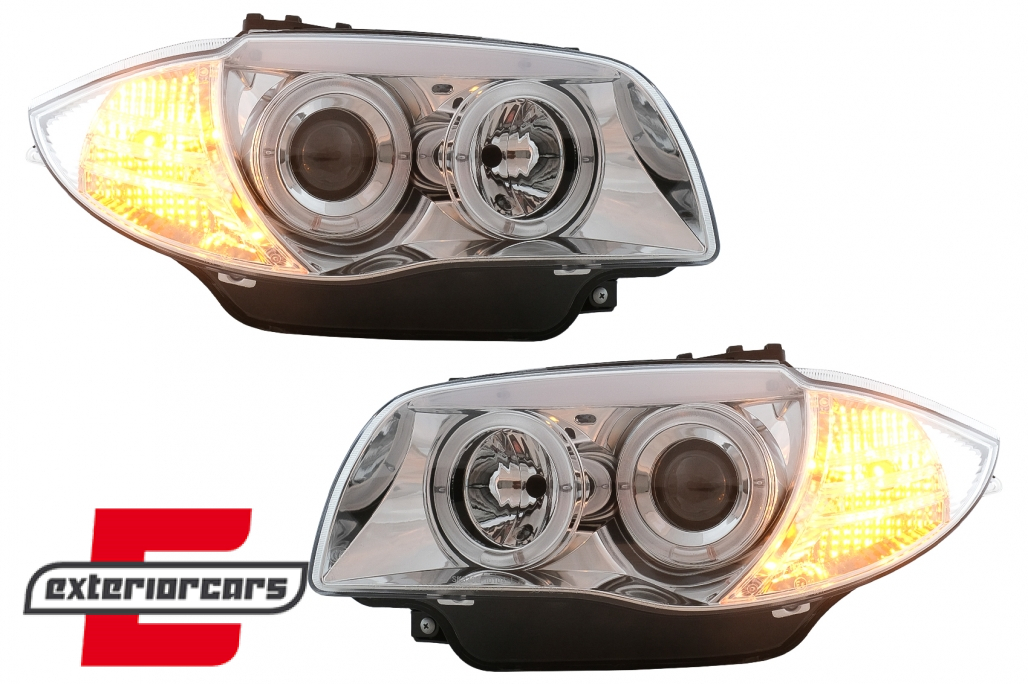 Prednja svjetla Angel Eyes (chrome) / BMW serije 1 E81 E82 E87 E88 (2004-2011) - Slika 6