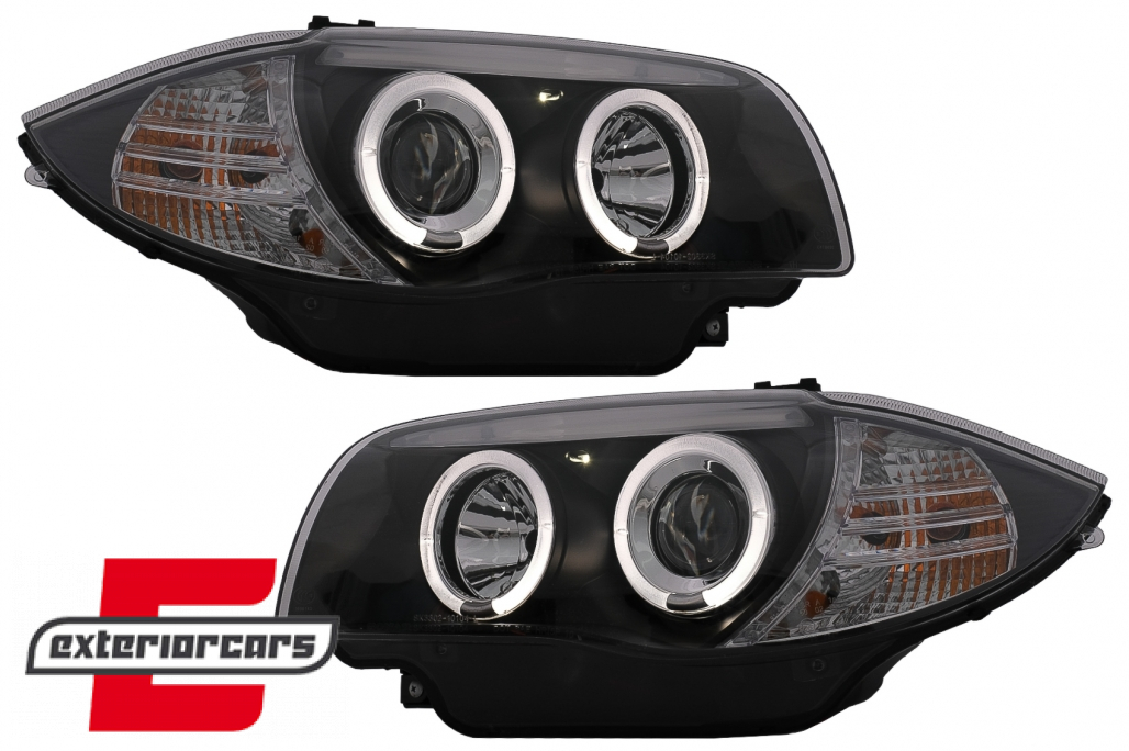 Prednja svjetla Angel Eyes (crna) / BMW serije 1 E81 E82 E87 E88 (2004-2011) - Slika 2