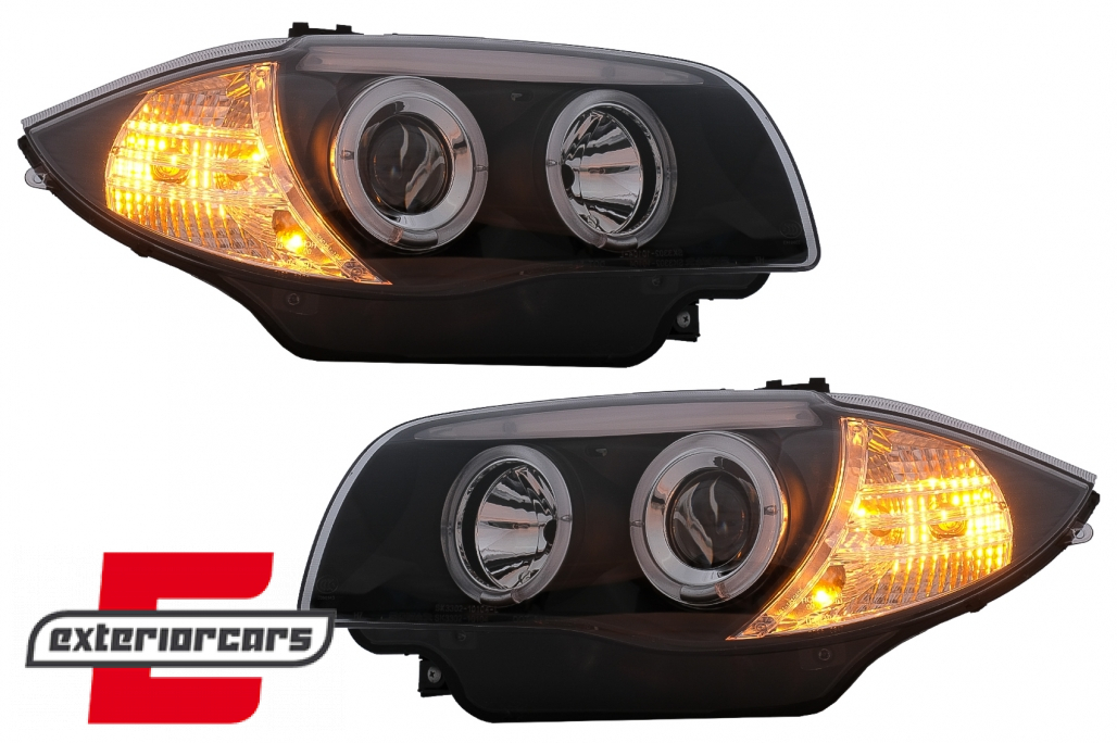 Prednja svjetla Angel Eyes (crna) / BMW serije 1 E81 E82 E87 E88 (2004-2011) - Slika 11