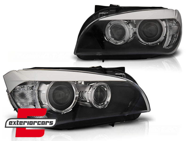 Prednja svjetla LED Angel Eyes Xenon look (crna) / BMW X1 E84 (2009-2012) - Slika 2
