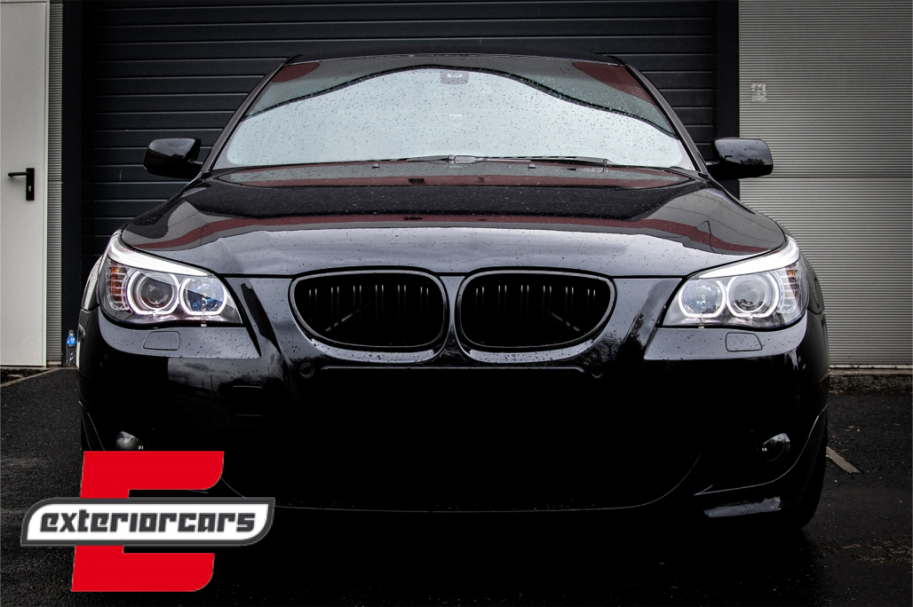 Prednja svjetla LED Angel Eyes LCI look (crna) / BMW serije 5 E60 E61 (2003-2007) - Slika 9