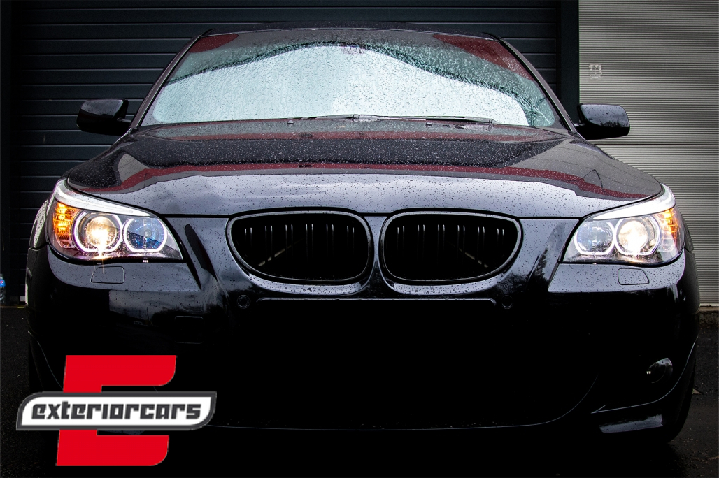 Prednja svjetla LED Angel Eyes LCI look (crna) / BMW serije 5 E60 E61 (2003-2007) - Slika 12