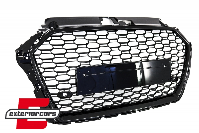 Prednja maska RS3 dizajn (piano crna) / AUDI A3 8V Facelift (2016-2019) - Slika 2