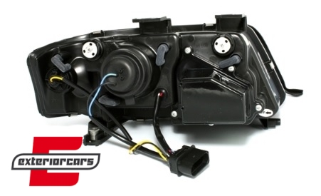 Prednja svjetla LED DayLight (crna) / Audi A6 4B C5 (05.1997-05.2001) - Slika 4