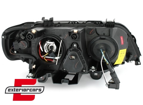 Prednja svjetla LED Angel Eyes (crna) / BMW X5 E53 (1999-2003) - Slika 5