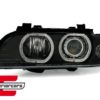 Prednja svjetla LED Angel Eyes Xenon (crna) / BMW serije 5 E39 (09.1995-06.2003) - Slika 3