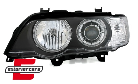 Prednja svjetla Angel Eyes (crna) / BMW X5 E53 (1999-2003) - Slika 3