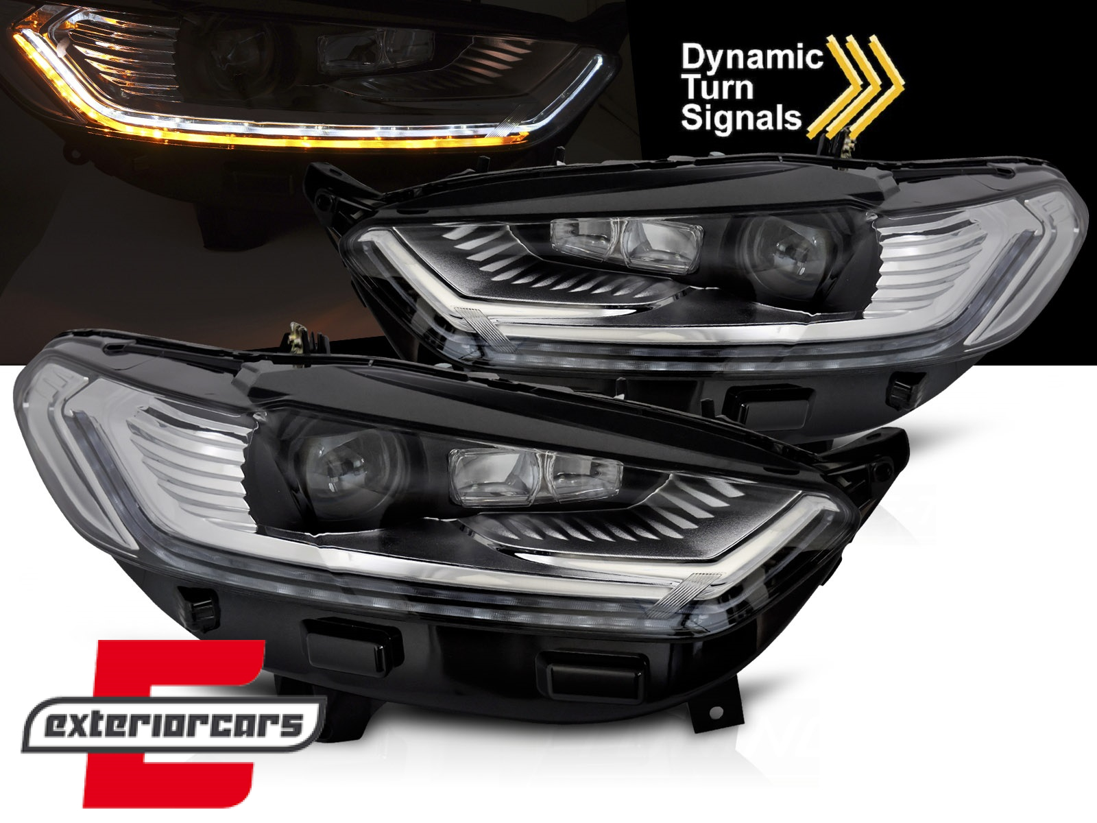 Prednja svjetla LED DRL SEQ žmigavci / Ford Mondeo MK5 (2014-2018)
