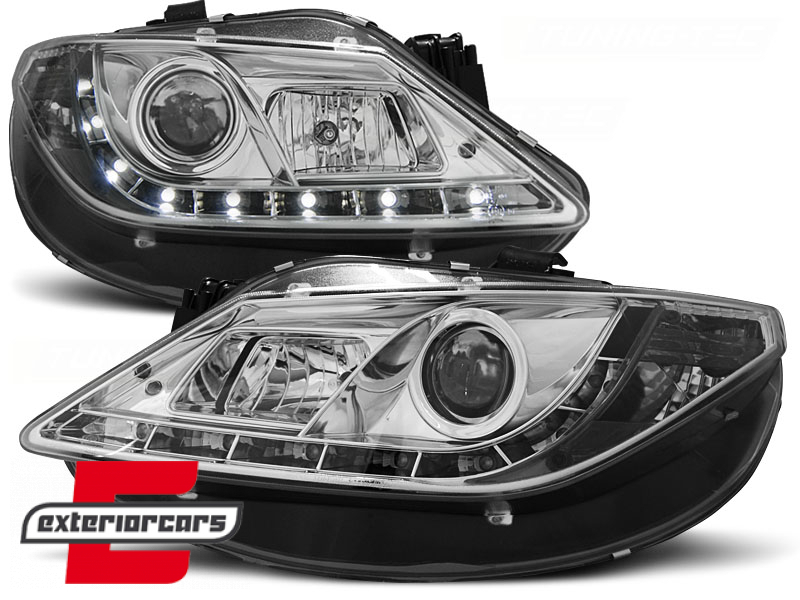 Prednja svjetla LED DayLight (chrome) / Seat Ibiza 6J (2008-2012)