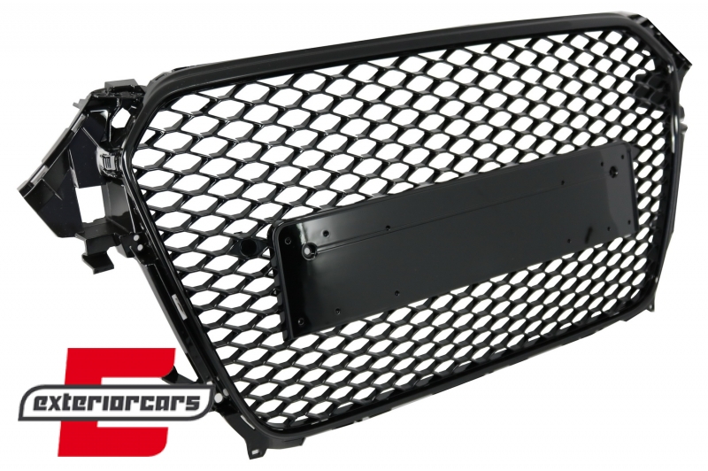 Prednja maska RS4 dizajn (piano crna) / Audi A4 S4 B8 Facelift (2012-2015) - Slika 2