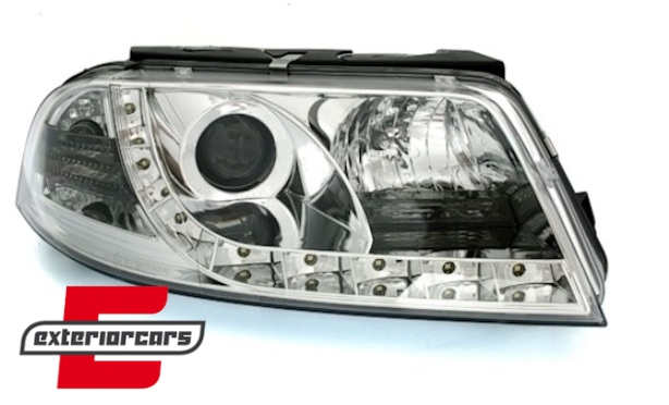 Prednja svjetla LED True DRL (chrome) / Volkswagen Passat B5 3BG (09.2000-03.2005) - Slika 2