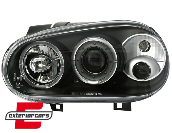 Prednja svjetla Angel Eyes (crna) / VW Golf 4 (1997-2005) - Slika 2