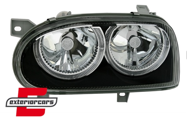 Prednja svjetla Angel Eyes (crna) / Volkswagen Golf 3 (09.1991-08.1997) - Slika 2
